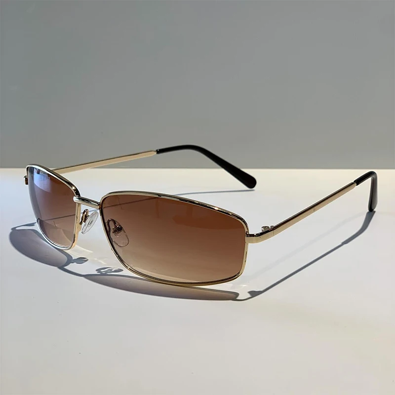 Metal Photo Panel - Damen-Sonnenbrille im Y2K-Stil, modische Sonnenbrille mit