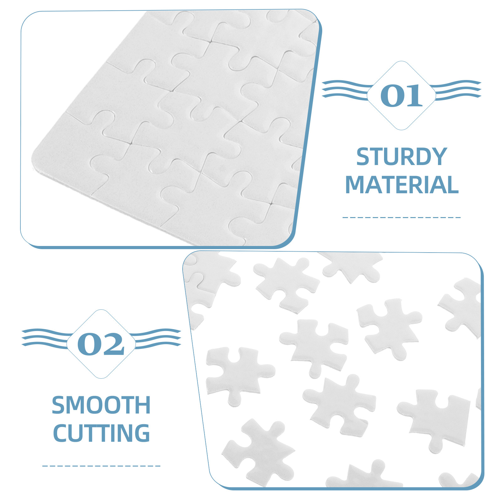 4 Blatt leere Puzzleteile für  – Puzzle Blank White Bewertung und Preis